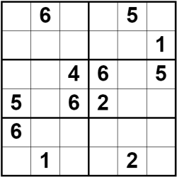 Sudoku Puzzles Printable on Popular Size Of Sudoku Grid With Children Is The 6 X 6 Sized Sudoku